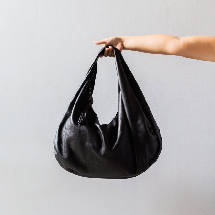 Black Custom Large Hobo Bag