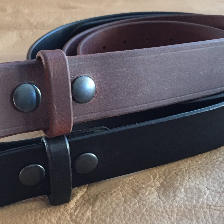 Handmade Buffalo Leather Belt Strap: 1.5" Casual Dress Belt