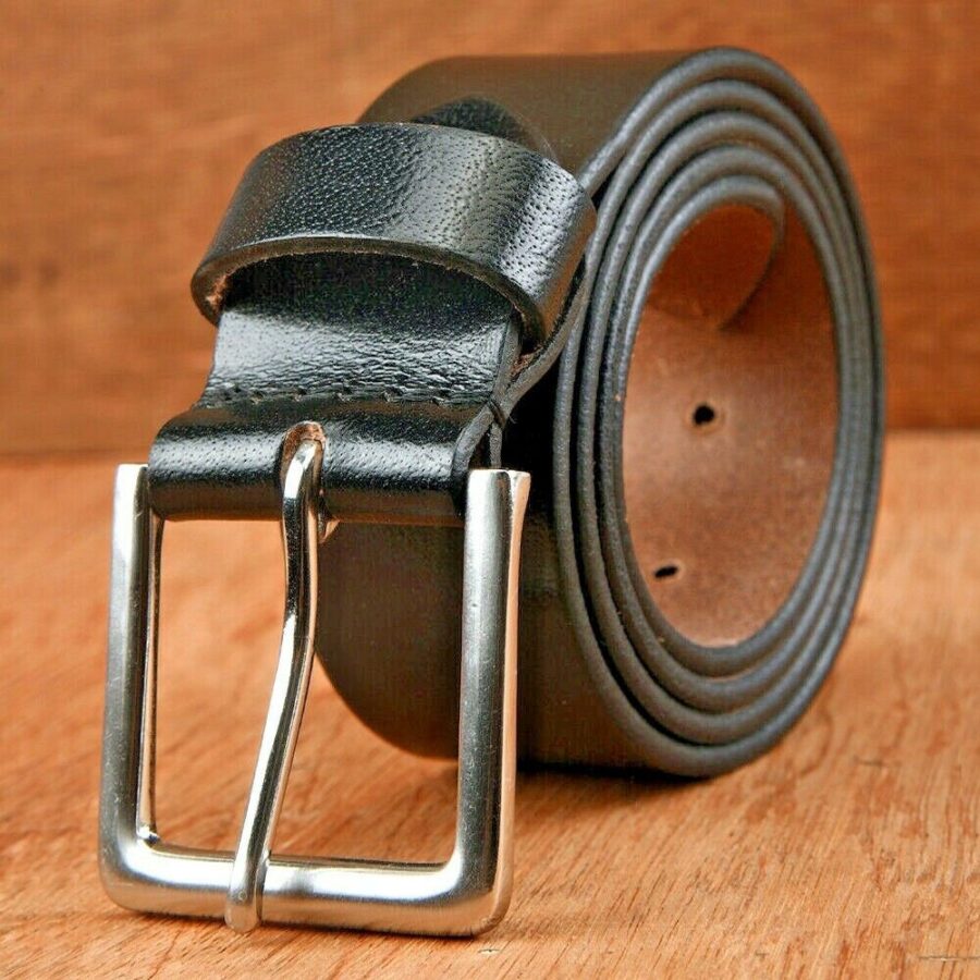 Men's Genuine Leather Belt Belts 38mm Black Brown Full Grain High Quality Buckle