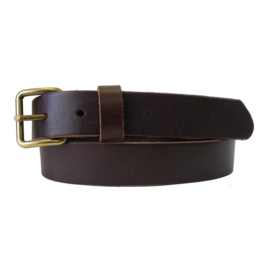 Brown Vachetta Leather Women's Belt, Full Grain, Handmade