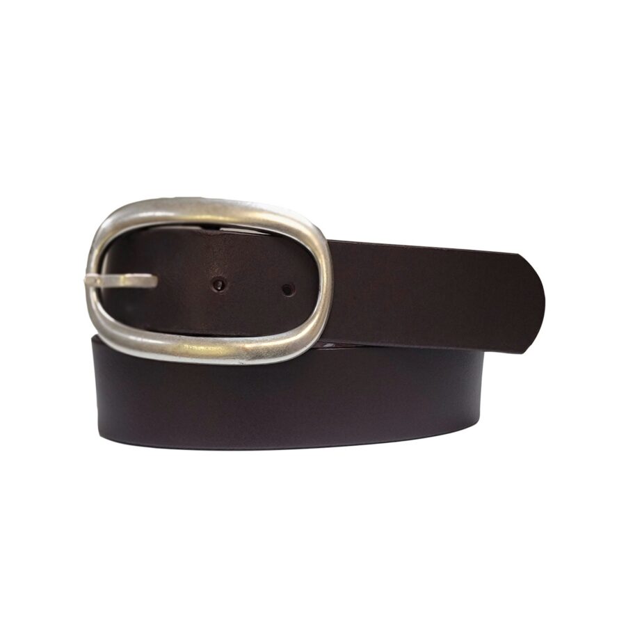 Brown Leather Belt, Women's Belt, Full Grain Leather Belt, Removable/Exchangeable Buckle, Gift for Her, Gift for Girlfriend