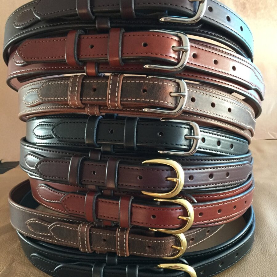 Handmade Leather Belt: Texas Ranger Style Western Belt, 1.5" Wide, Removable Buckle