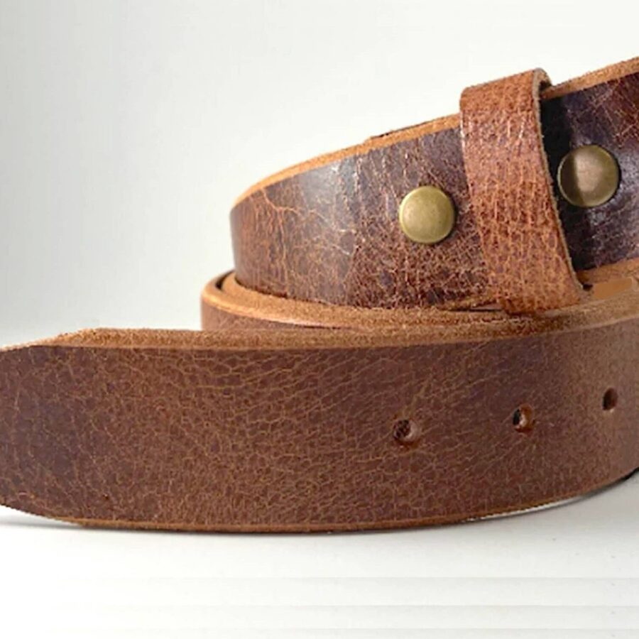 Vintage Buffalo Leather Belt 1.5" – Multiple Colors – Western Style