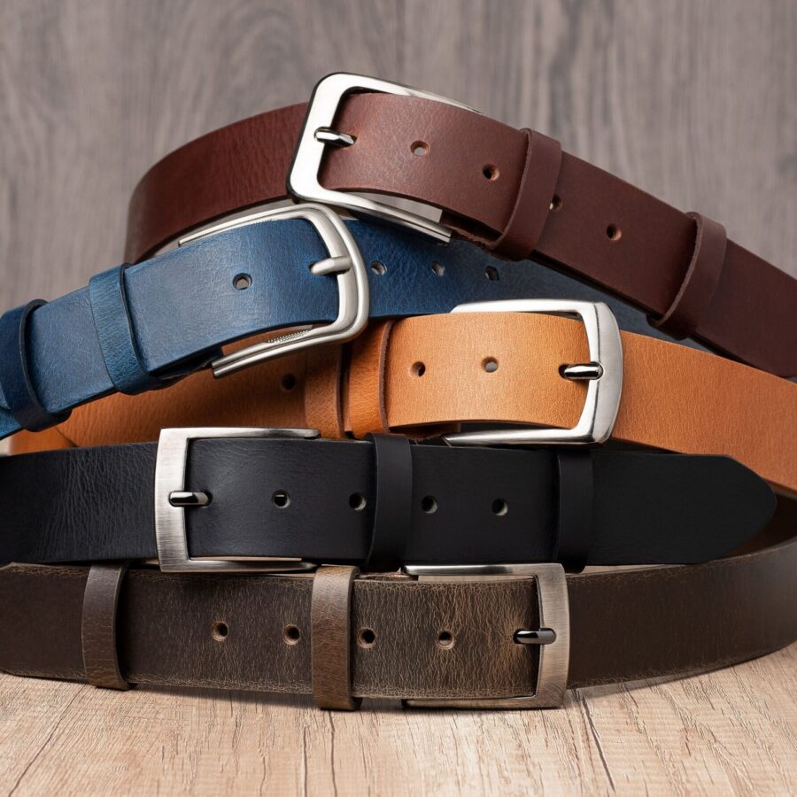 Leather Belt in multiple colors Full Grain Handmade Classic Casual Style
