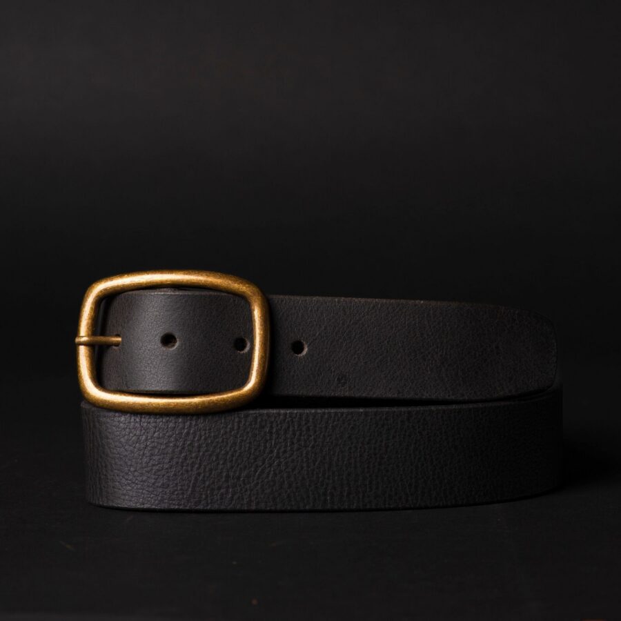 Leather Belt with Gold Buckle, Full Grain Leather Belt, Women's Leather Belt, High Waisted Vachetta Leather Belt, gift for her